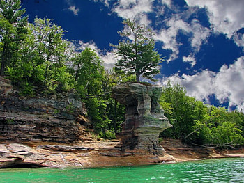 Rocks & forest, forests, nature HD wallpaper