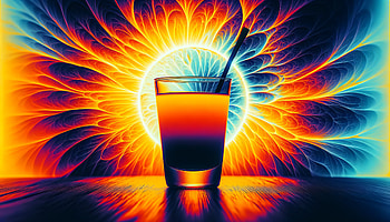 Radiant Orange Juice Glass, orange juice, drink, glow, Abstract, colorful HD wallpaper