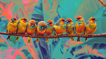 Colorful Finch Birds, finch, bird HD wallpaper