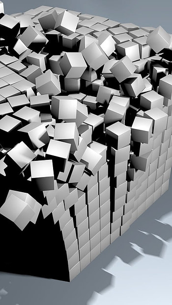 4d, Silver Square, 4 d HD phone wallpaper