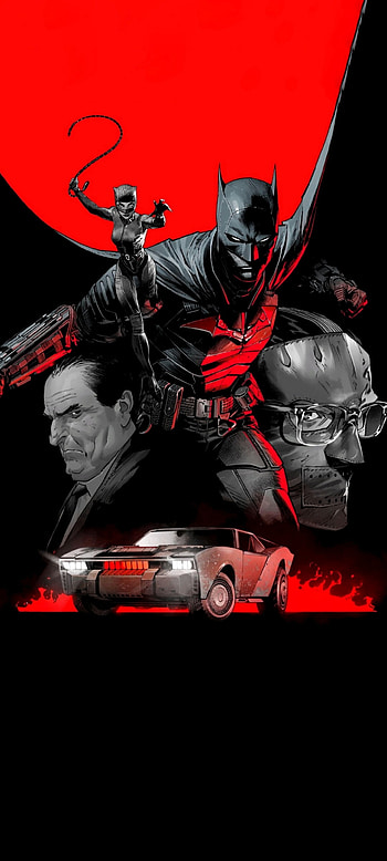 Batman, red, art HD phone wallpaper