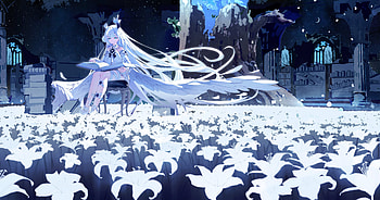 Hatsune Miku’s Ethereal Bloom: White-Haired Elegance in a Sea of Flowers, Hatsune Miku, Yuki Miku, flower, white hair HD wallpaper