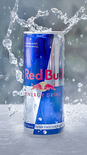 Red Bull watersplash, red Bull, energydrink, blue, silver, splash, water, creative, graphy, energy HD phone wallpaper