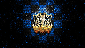 Dallas Mavericks Logo In Blue Black Background Sports HD wallpaper