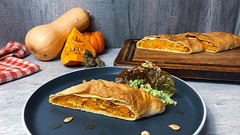 Strudel Food, Pumpkin Goat Cheese Strudel, Hemp Seeds HD wallpaper