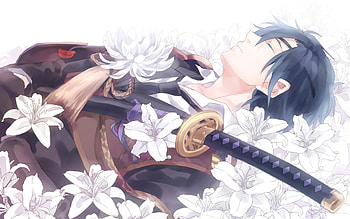 Shokudaikiri Mitsutada, manga, Touken Ranbu, sword, artwork, Shokudaikiri Mitsutada Toku, Shokudaikiri Mitsutada Touken Ranbu HD wallpaper