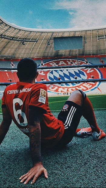 Bayern Munich 07, red, sky, sports uniform, Thiago HD phone wallpaper