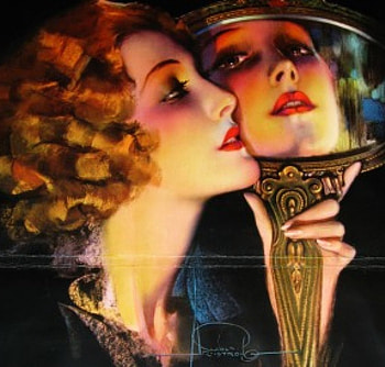 artwork, retro, painting, art, oil, woman HD wallpaper