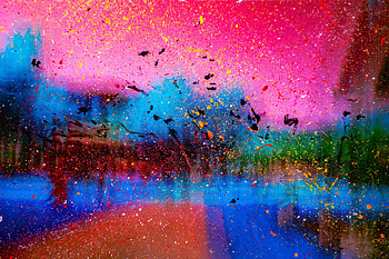 Abstract, Multicolored, Motley, Paint, Surface, Glass, Stains, Spots HD wallpaper
