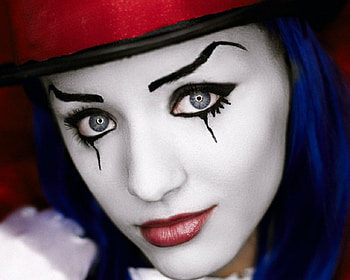 Pretty face, makeup, joker, pretty, face, woman HD wallpaper