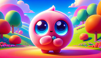 Cute Cartoon Creature, cute character, Digital Art, colorful landscape, fantasy, cartoon HD wallpaper