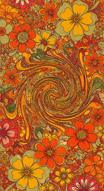Vintage Floral Swirl : Retro Pattern Delight, vintage style HD phone wallpaper