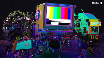 Chiptos X CRT Zilla Droid Heads NFT, robot HD wallpaper