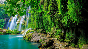 Waterfalls, Amazon Rain Forest HD wallpaper