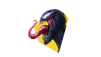 Venom Minimal, venom, superheroes, supervillain HD wallpaper