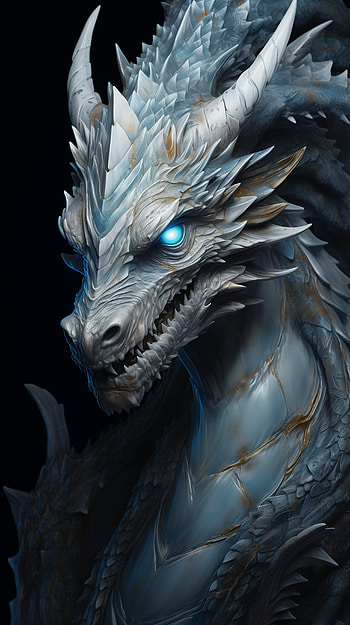 Majestic Blue Dragon Fantasy, fantasy, dragon, artistic, blue eyes HD phone wallpaper