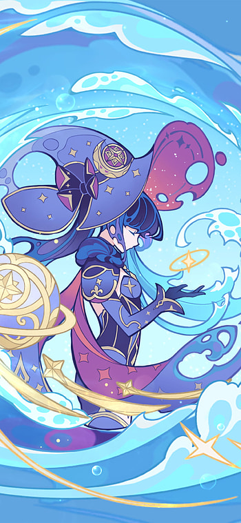 Mona Magic Flow – Genshin Impact , video game, Genshin Impact HD phone wallpaper