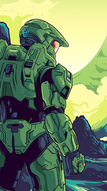 Halo, Painting HD phone wallpaper