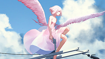 Anime Angel Gun With Gun , angel, anime-girl, anime, artist, artwork, digital-art HD wallpaper