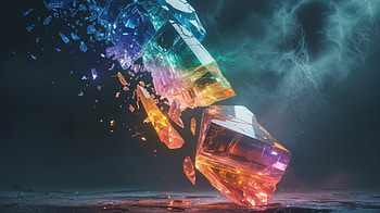 Prismatic Shards —, Crystal, Gemstone HD wallpaper