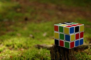 Miscellanea, Miscellaneous, Multicolored, Motley, Cube, Rubik's Cube, Puzzle HD wallpaper