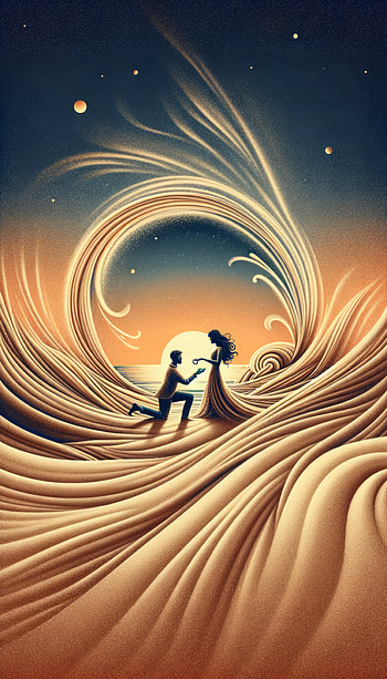 Enchanted Proposal – Celestial Romance Theme, Romantic, Abstract HD phone wallpaper