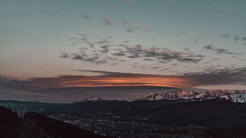 Landscape, Nature, Mountains, City, View From Above, Valley HD wallpaper