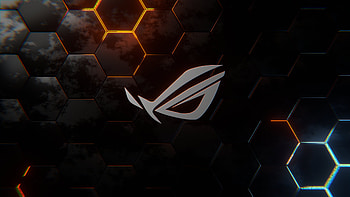 ROG Plasma, Asus ROG, Video Game, Orange (Color), Dark, Dark Gaming HD wallpaper