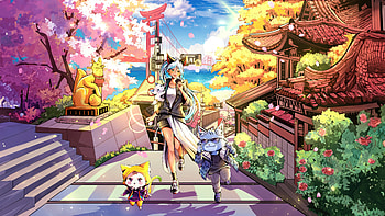 Energetic Anime Girl Under The Sun, anime-girl, anime, artist, artwork, digital-art HD wallpaper