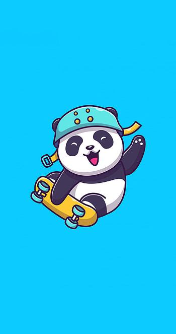 Panda, art, cartoon HD phone wallpaper