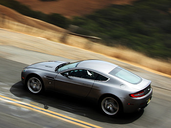 Aston Martin, Cars, View From Above, Speed, 2008, V8, Vantage, Metallic Gray, Grey Metallic HD wallpaper