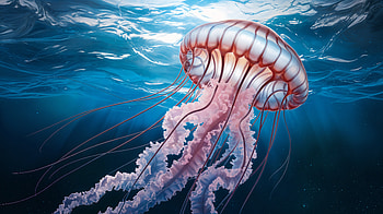 Stunning Jellyfish in Ultra, jellyfish, underwater, ocean, marine life, aquatic HD wallpaper