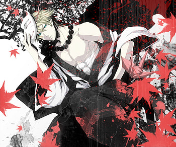 Ivan Karelin, sexy, kimono, bandage, mask, fox mask, origami, anime, tiger bunny, traditional clothes, cool, male HD wallpaper