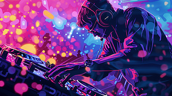 Vibrant DJ Mixing Tracks - Electronic Music, electronic music, DJ HD wallpaper