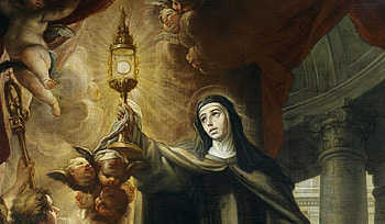 Saint Claire in Adoration, Christ, Eucharist, adoration, Jesus HD wallpaper