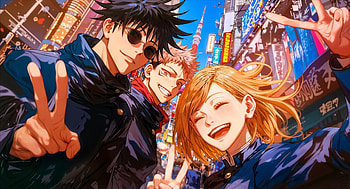 Anime, Jujutsu Kaisen, Megumi Fushiguro, Yuji Itadori, Nobara Kugisaki HD wallpaper