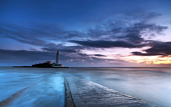 Lighthouse , backgrounds, Coastal tranquility, Scenic beauty HD wallpaper