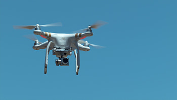 Drone, Blue sky, Slow motion, Flight HD wallpaper