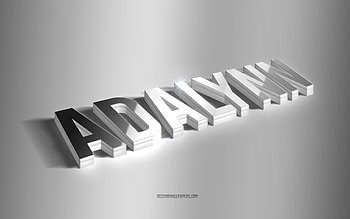 Adalynn, silver 3d art, gray background, with names, Adalynn name, Adalynn greeting card, 3d art, with Adalynn name HD wallpaper