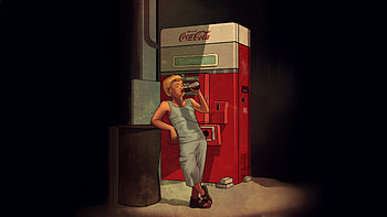 Boy Drinking Coke, boy, artist, art, digital-art, coca-cola, artwork, artstation HD wallpaper