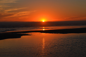 Nature, Sunset, Sea, Sun, Horizon, Reflection, Glare HD wallpaper