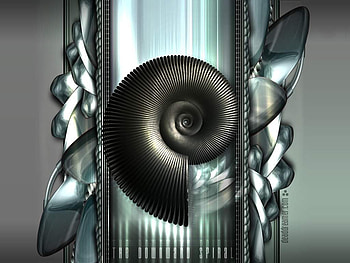 Spiral shell, shell, gray, silver, spiral, steel HD wallpaper