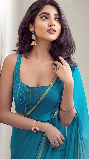 Nandana varma, mallu actress, saree lover HD phone wallpaper
