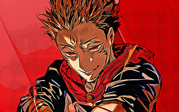 Sukuna, Jujutsu Kaisen, , vector art, Sukuna drawing, creative art, Sukuna art, vector drawing, japanese manga, anime characters, Jujutsu Kaisen characters HD wallpaper