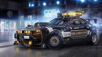 Cosa Nostra Pizza Delivery Vehicle, cars, scifi, artist, artwork, digital-art, artstation HD wallpaper