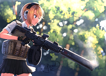 Anime Girl With Machine Girl, anime-girl, anime HD wallpaper