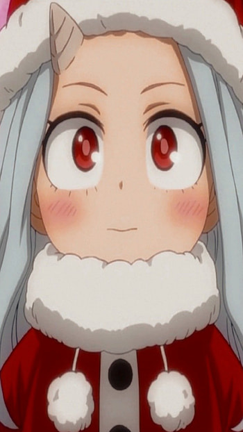 eri, navidad, kawaii, my hero academy, kawai, traje de navidad, tierna, christmas, my hero academia, anime HD phone wallpaper