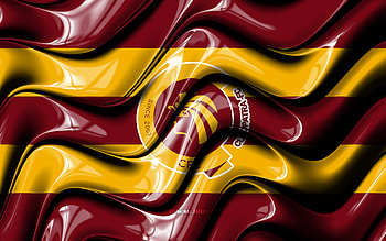 Ceramica Cleopatra flag, , purple and yellow 3D waves, EPL, egyptian football club, football, Ceramica Cleopatra logo, Egyptian Premier League, soccer, Ceramica Cleopatra HD wallpaper