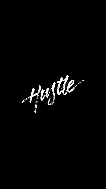 Hustle, magenta, art, _motivation, black_ HD phone wallpaper