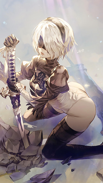 2B [NieR: Automata] () : R Anime, 1800x3200 HD phone wallpaper
